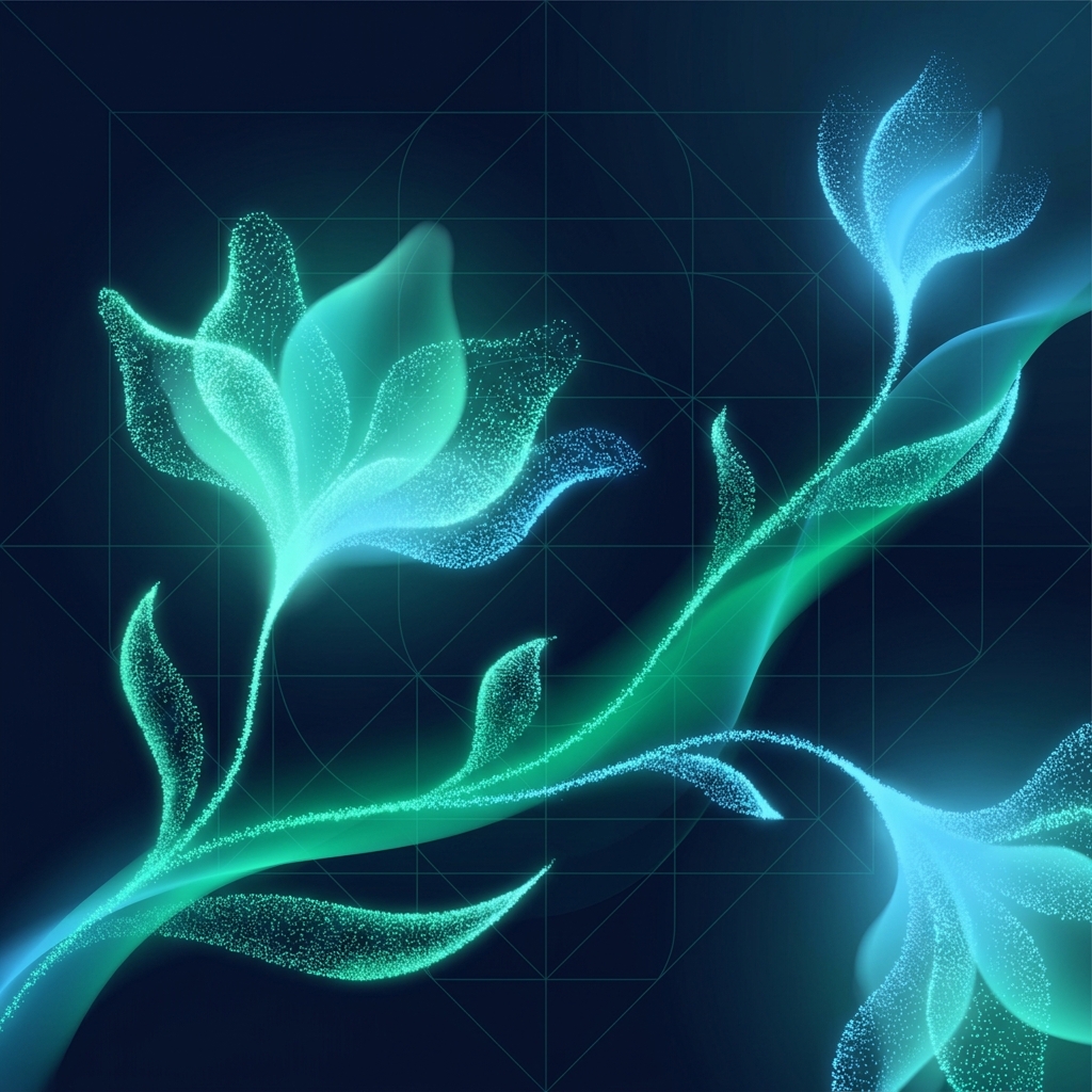 Abstract growth illustration representing digital blooming
